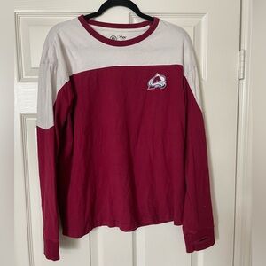 Colorado Avalanche Women's G-III 4Her Burgundy Long Sleeve T-shirt - Size Large